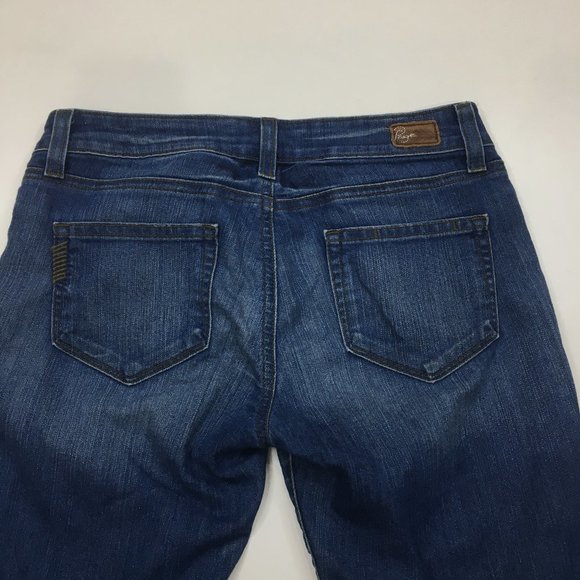 PAIGE Premium Denim PEG SKINNY Parson Wash 5 Pocket Logo Hardware Jeans - Picture 7 of 13